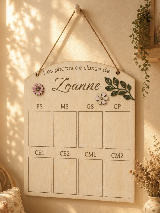 panneau photos de classe personnalisé