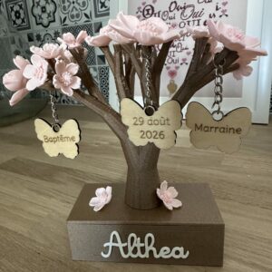 Arbre à souvenirs personnalisé pour Parrain ou Marraine