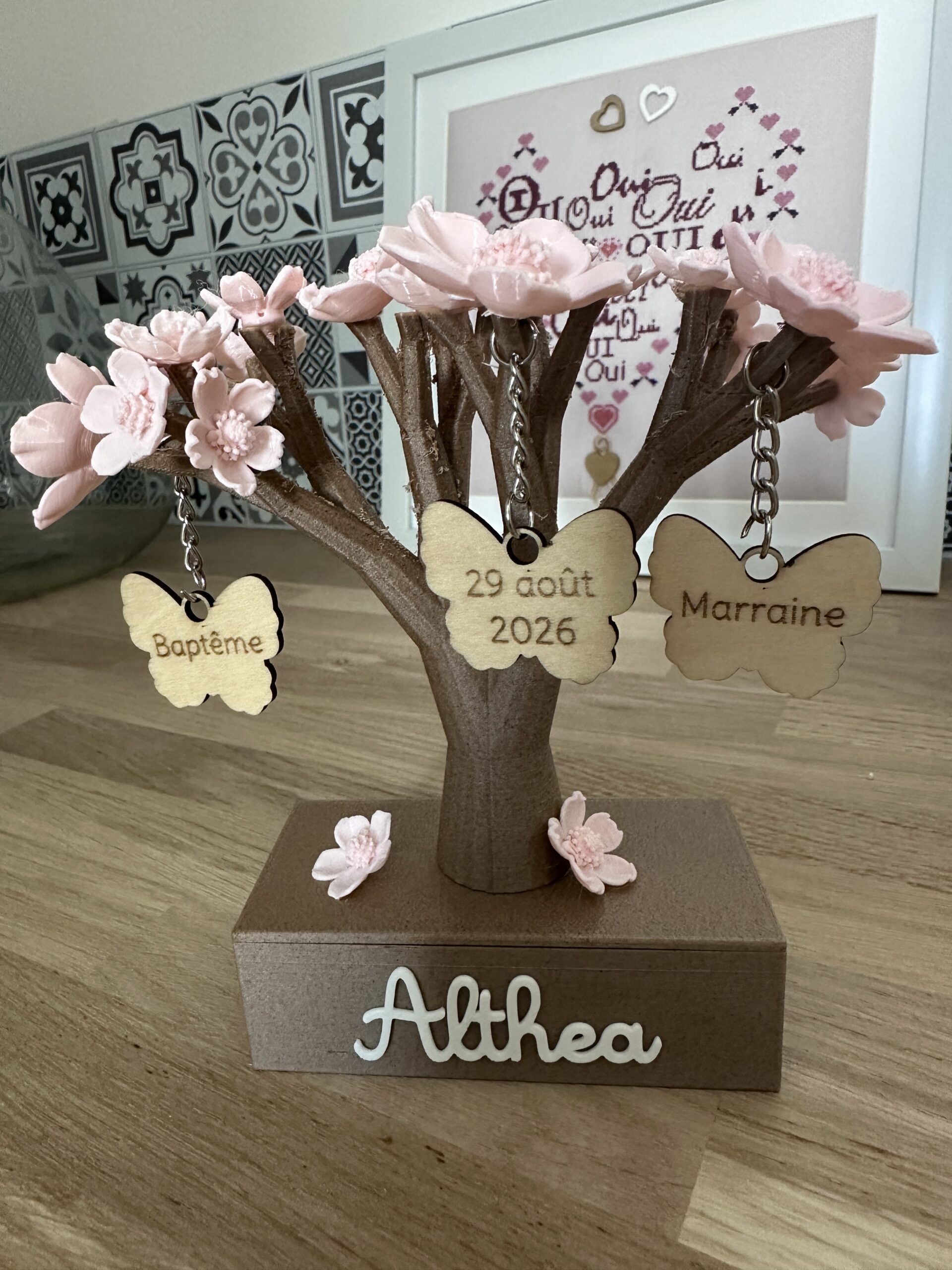 Arbre à souvenirs personnalisé pour Parrain ou Marraine