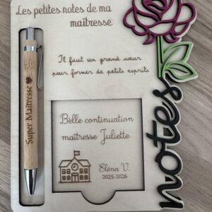 Bloc-notes personnalisé maîtresse ou prénom